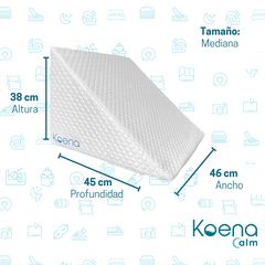 Almohada Cuña I Anti-reflujo I Post Operatoria I Ortopédica I Multi Propósito I Brinda soporte a cuello y hombros I Funda con Cierre I Tela Cooling Fabric, que se encarga de mantener la máxima frescura mientras duermes y extra suave I Hipoalergénica I Anti-Ácaros I 2 Años de Garantía, con Decuento!