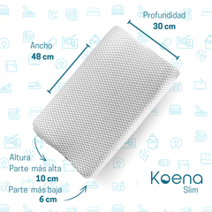 Medidas almohada cervical de  memory foam koena