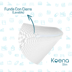 almohada cervical ortopedica de memeory  con cierre foam koena