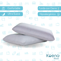 almohada de memory foam suave y comoda koena