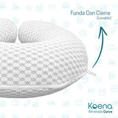 Almohada de Viaje Koena® Curve  | Compacta y Suave | Soporte Ergonómico