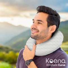 Almohada de Viaje Koena® Curve  | Compacta y Suave | Soporte Ergonómico