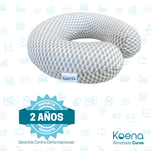 Almohada de Viaje Koena® Curve  | Compacta y Suave | Soporte Ergonómico