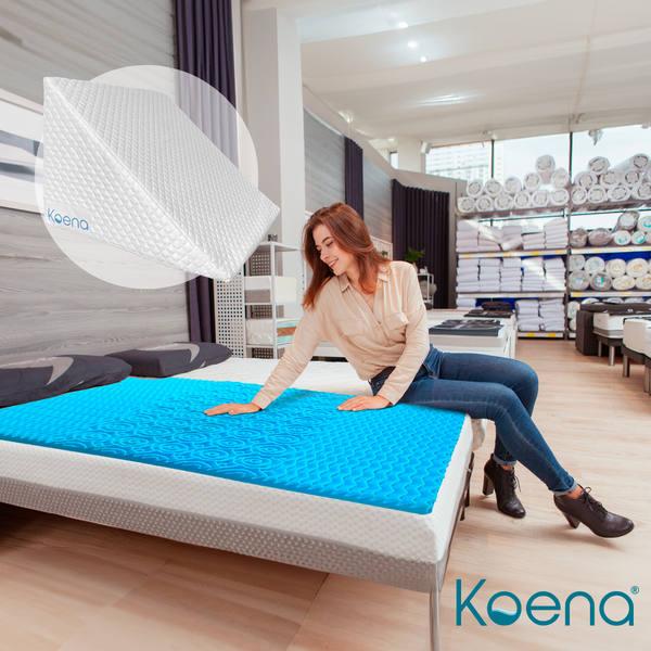 oferta 1 almohada antirreflujo + 1 colchoneta de memory foam koena
