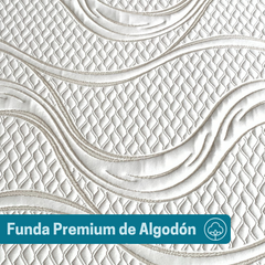 Colchón de Espuma Memory Foam con Firmeza: Media Suave I Altura:25cm I colchón de Espuma con cortes curvos que proporcionan apoyo adicional en 7 partes específicas del cuerpo y cortes internos para descansar fresco I Evita transferencia de Movimiento I Funda con Cierre I Anti-Ácaros I Hipoalergénica