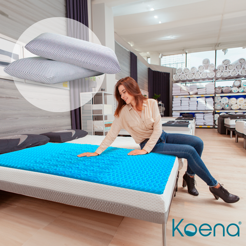 Oferta 1 colchoneta + 2 almohadas kloud de memory foam koena