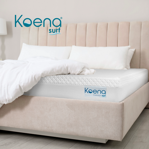Paquete 1 Colchón Koena® Surf (Firme) Queen Size + GRATIS 1  Almohada Cuña Grande