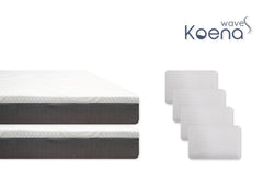 Paquete de 2 colchones Nuevo Koena WaveS: 1 individual y 1 queen size y 4 almohadas de regalo